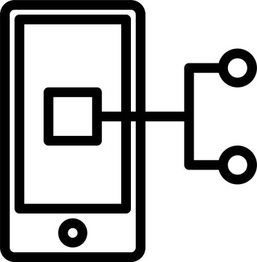 Cep telefonu. Basit resimleme