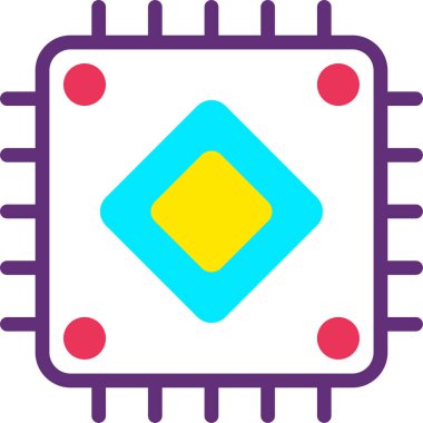 Çip. Web simgesi basit illüstrasyon