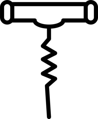 Tirbuşon. Web simgesi basit tasarım