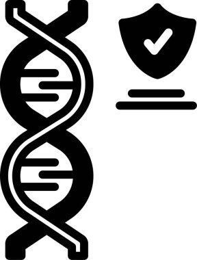 Biyoloji ve kimya simgesi, vektör illüstrasyonu beyaz arkaplanda izole edildi  