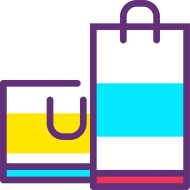 alışveriş simgesi vektör illüstrasyonu