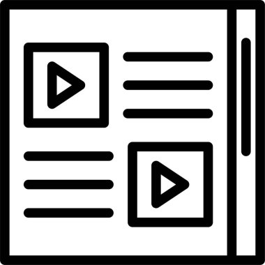 klip ortam web simgesi, vektör illüstrasyonu