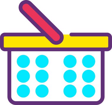 Alışveriş. Web simgesi basit illüstrasyon