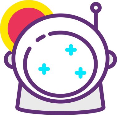 Uzaylı. Web simgesi basit illüstrasyon