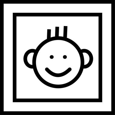 bebek ikonu vektör illüstrasyonu