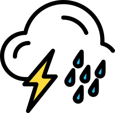 Hava durumu. Web simgesi basit illüstrasyon