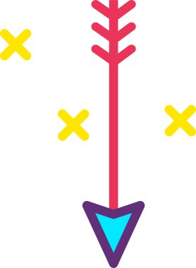 ok ok web simgesi, basit vektör illüstrasyonu