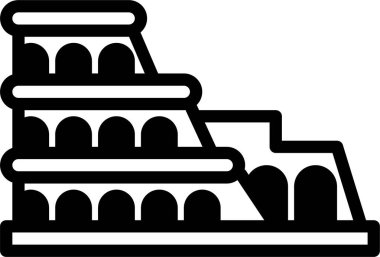 Bir bina simgesinin vektör illüstrasyonu