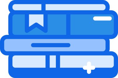 kitap vektör illüstrasyonu, basit ve minimalist tasarım 