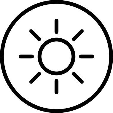 Güneş. Web simgesi basit illüstrasyon