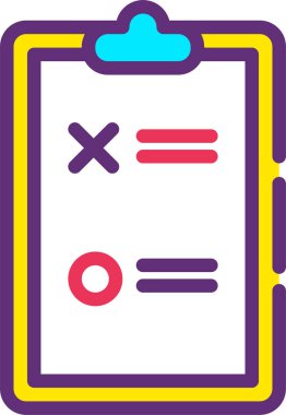 anket web simgesi, beyaz arkaplanda izole edilmiş basit vektör illüstrasyonu