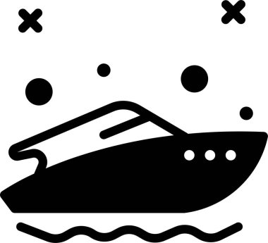 gemi web simgesi, basit vektör illüstrasyonu