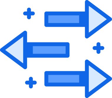 mavi ve beyaz vektör simgesi