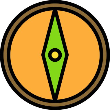 pusula web simgesi, basit vektör illüstrasyonu