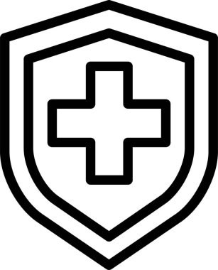 Koruma kalkanı web simgesi, basit vektör illüstrasyonu 