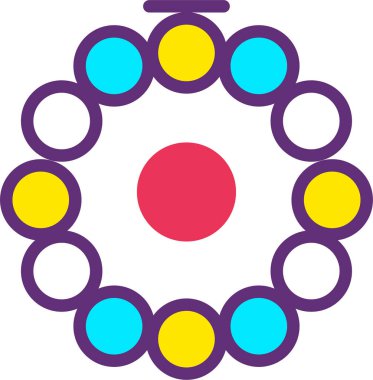 Çiçek. Web simgesi vektör illüstrasyonu