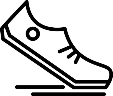 Ayakkabı. Web simgesi basit illüstrasyon