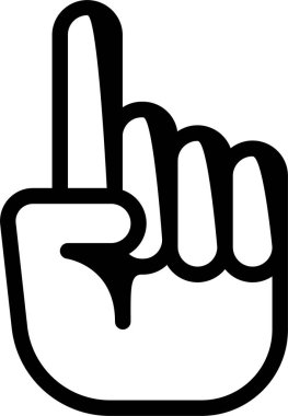 El hareketi simgesi, vektör illüstrasyonu