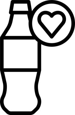 kola web simgesi, basit vektör illüstrasyonu