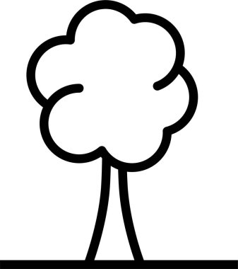 Ağaç. Web simgesi basit illüstrasyon