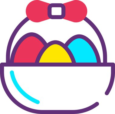 Paskalya. Web simgesi basit illüstrasyon