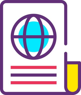 Dünya. Web simgesi basit illüstrasyon