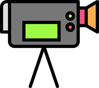 kamera web simgesi, basit vektör illüstrasyonu 