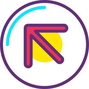 Sola. Web simgesi basit illüstrasyon