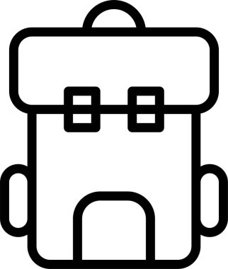 sırt çantası web simgesi basit illüstrasyon