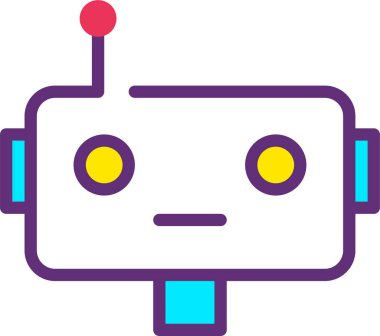 Şirin yüz ifadesi. Basit tasarım