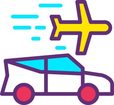 - Araba. Web simgesi basit illüstrasyon