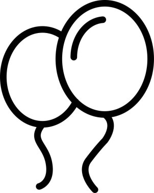 balonlar web simgesi, basit illüstrasyon