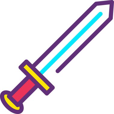 Kılıç. Web simgesi basit illüstrasyon