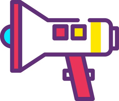 Megafon. Web simgesi basit illüstrasyon