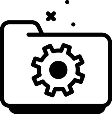 Beyaz arkaplanda izole edilmiş dizin simgesi ve vektör illüstrasyonu 