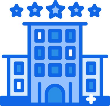 Hastane. Web simgesi basit illüstrasyon