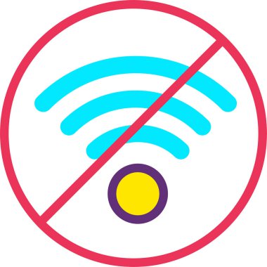 Kablosuz teknolojinin wifi simgesi, düz vektör çizimi 