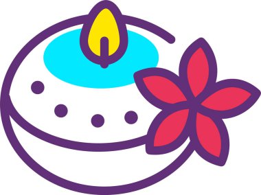 Çiçek. Web simgesi basit illüstrasyon