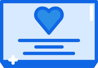 Kalp. Web simgesi basit illüstrasyon