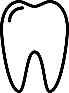 Diş. Web simgesi basit illüstrasyon