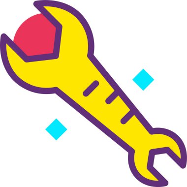 İngiliz anahtarı. Web simgesi basit illüstrasyon