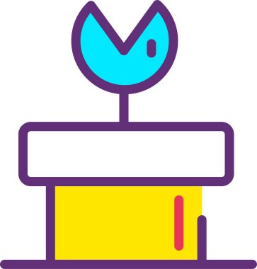 Masa. Web simgesi basit illüstrasyon