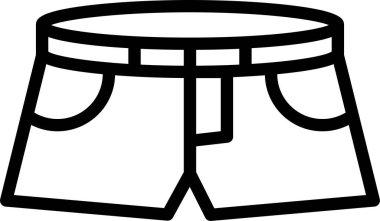 Şort. Web simgesi basit illüstrasyon