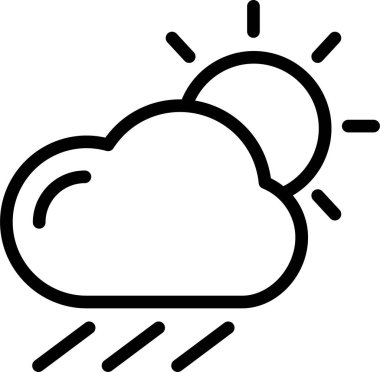 Bulut. Web simgesi basit illüstrasyon