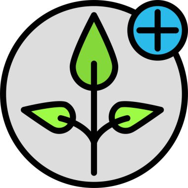 Yaprak. Web simgesi basit illüstrasyon