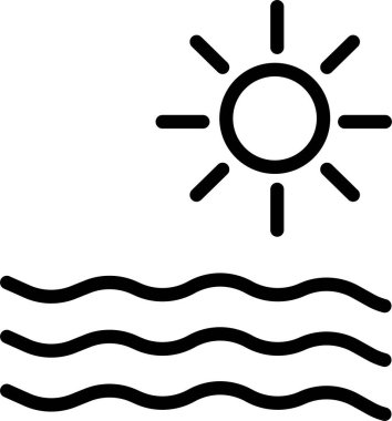 Güneş. Web simgesi basit illüstrasyon