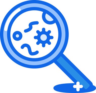 Beyaz arkaplanı olan büyüteç