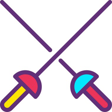 Kılıç. Web simgesi basit illüstrasyon