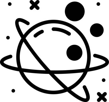 Gezegen. Web simgesi basit illüstrasyon 