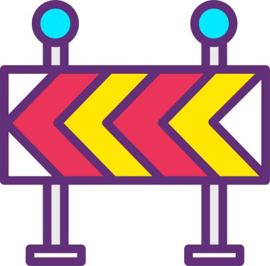 Bir bariyer simgesinin vektör illüstrasyonu